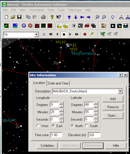 TheSky - My settings