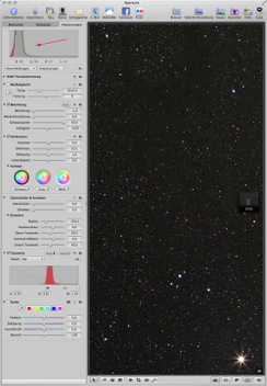 9. Keep the RGB curves well bellshaped without any spikes or hard deformations. Keep them wide and high. Move them to the left side of the histogram. Always use the 16 bit TIFF format for export and further processing